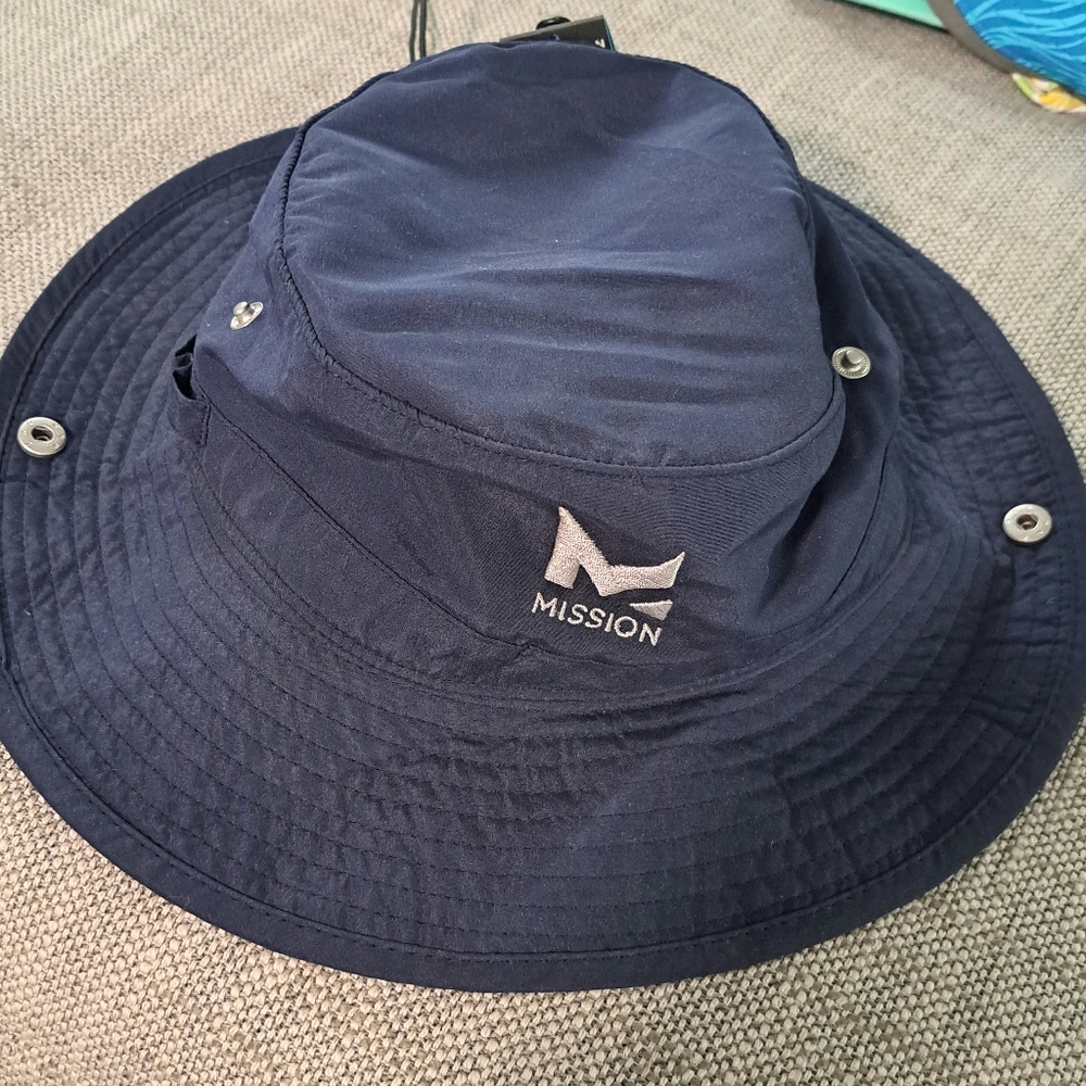 Mission Cooling Bucket Hat, UPF 50, Navy.
